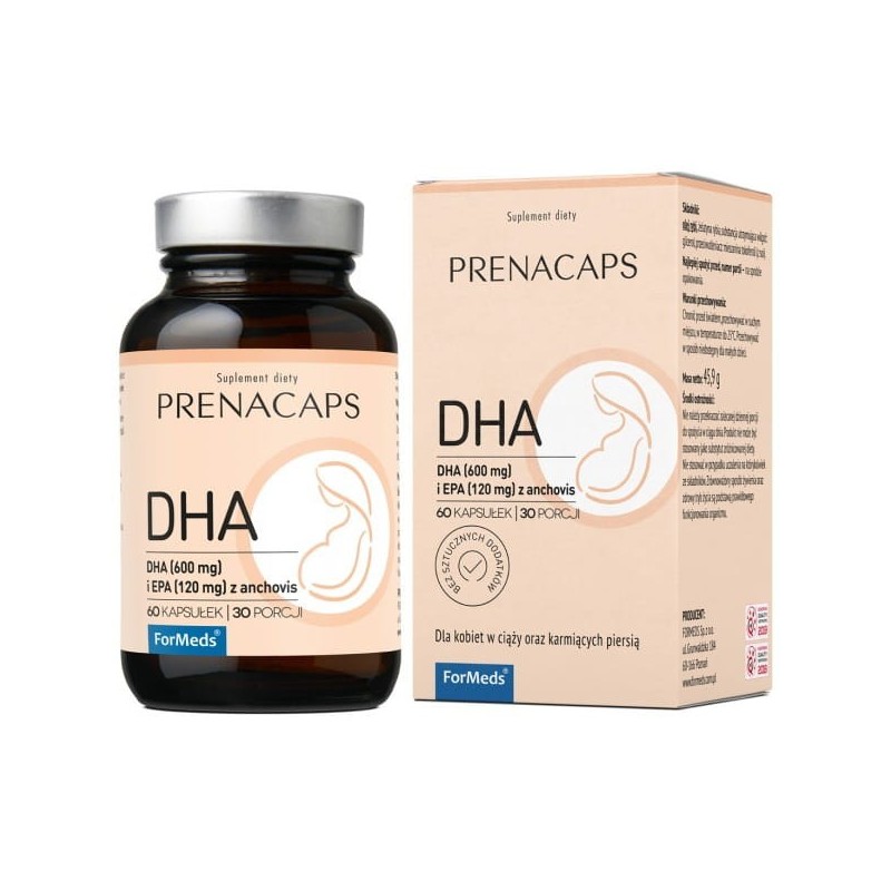 ForMeds PRENACAPS DHA, Omega 3 - 60 kapsułek