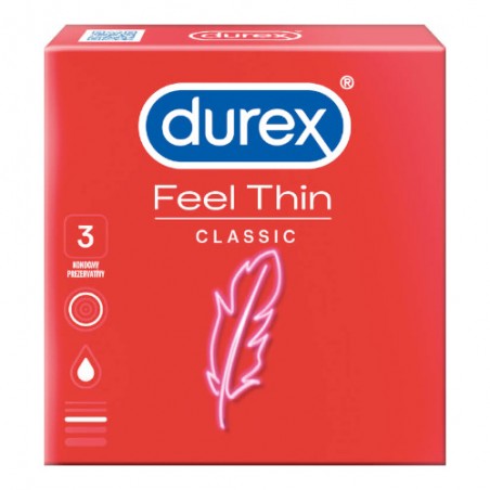 Durex Feel Thin Classic 3 szt. - prezerwatywy