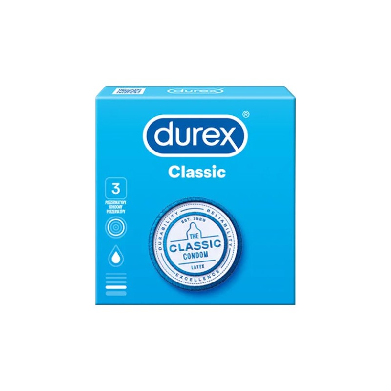 Durex Classic 3 szt. - prezerwatywy