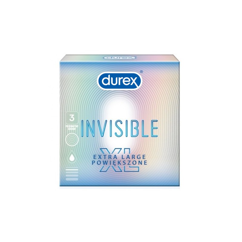 Durex Invisible XL 3 szt. - prezerwatywy