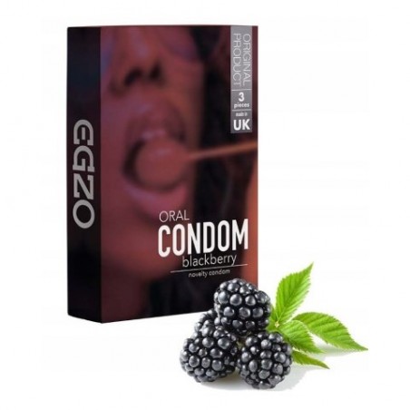 EGZO Oral Blackberry 3 szt. - prezerwatywy jeżynowe