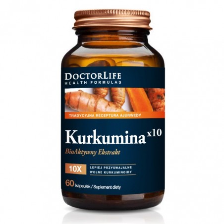 Doctor Life Kurkumina x10 500mg BioAktywny ekstrakt - 60 kapsułek