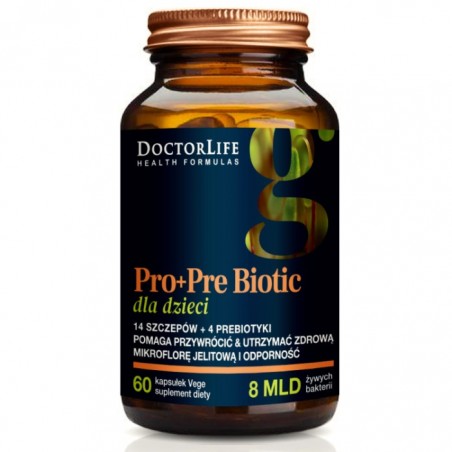 Doctor Life Pro+Pre Biotic dla dzieci - 60 kapsułek