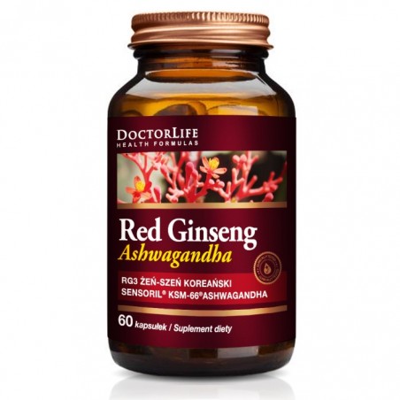 Doctor Life RED Ginseng + Ashwagandha - 60 kapsułek