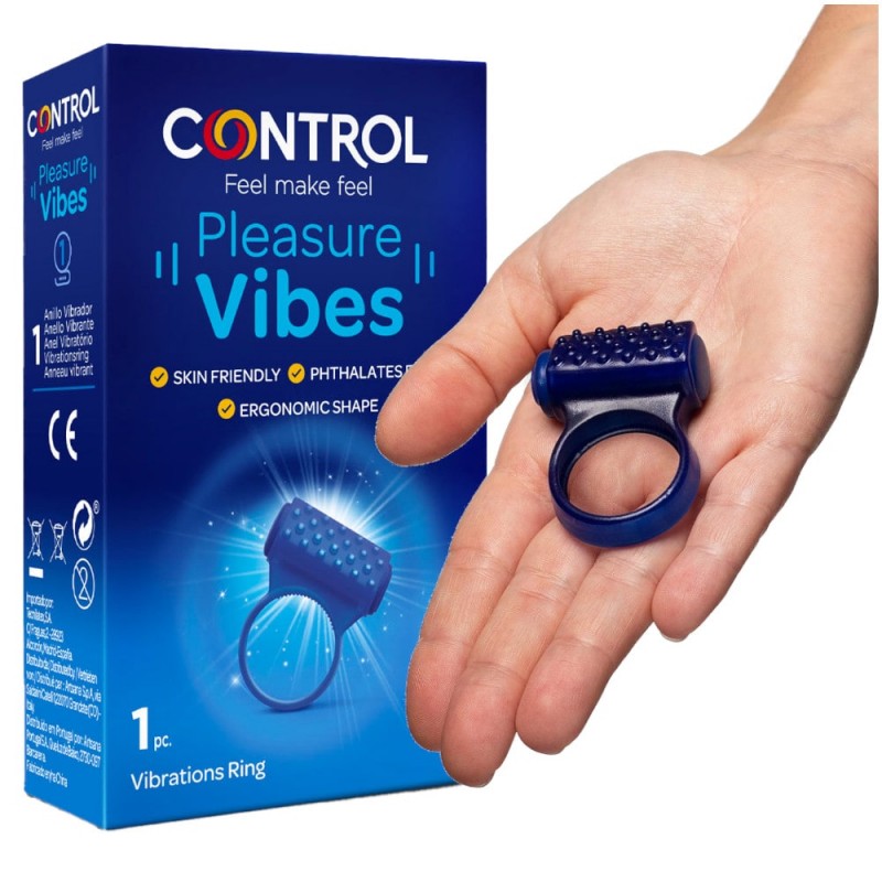 Control Pleasure Vibes - nakładka wibracyjna z wypustkami