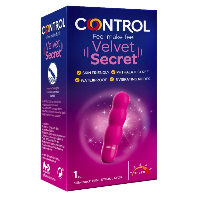 Control Velvet Secret - mini wibrator, masażer