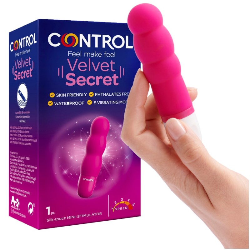 Control Velvet Secret - mini wibrator, masażer
