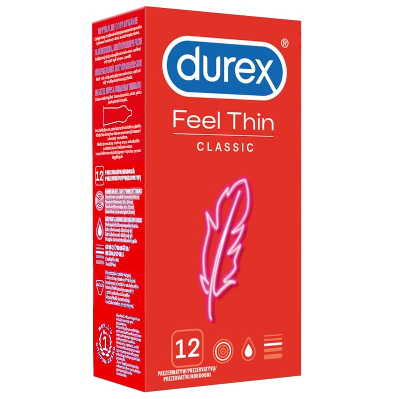Durex Feel Thin Classic 12 szt. - prezerwatywy