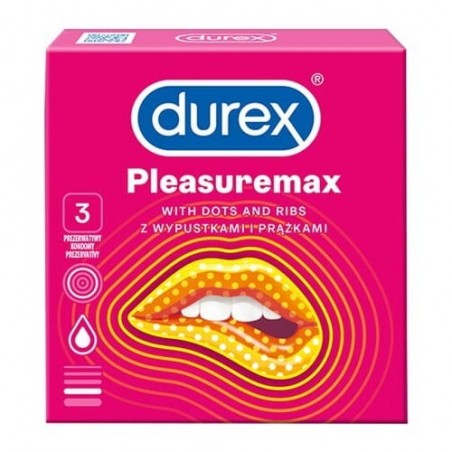 Durex Pleasuremax 3 szt. - prezerwatywy