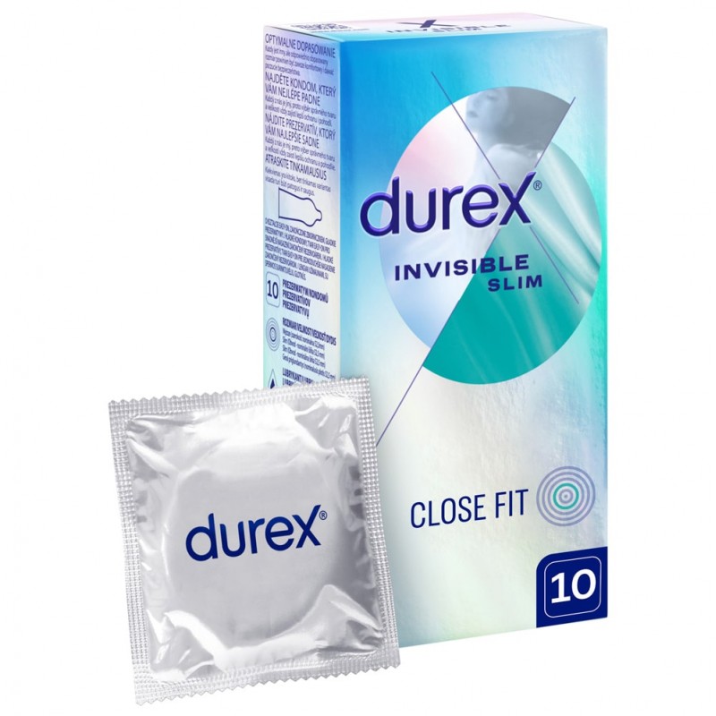 Durex Invisible Close Fit 10 szt. - prezerwatywy