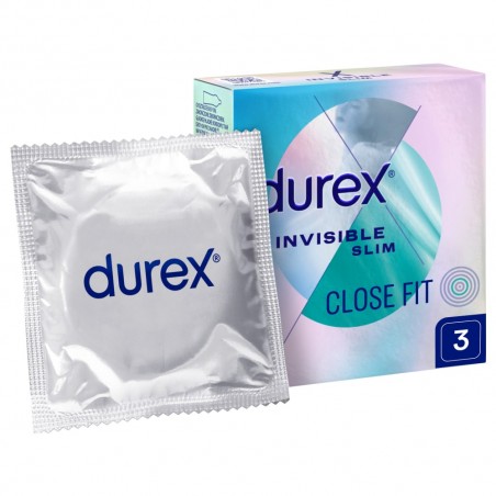 Durex Invisible Close Fit 3 szt. - prezerwatywy