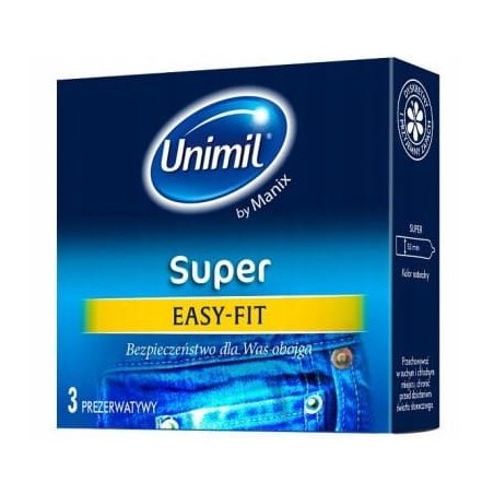 Unimil Super Easy Fit 3 szt. - prezerwatywy klasyczne