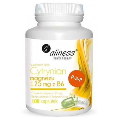 Aliness Cytrynian magnezu 125 mg z B6 - 100 kapsułek