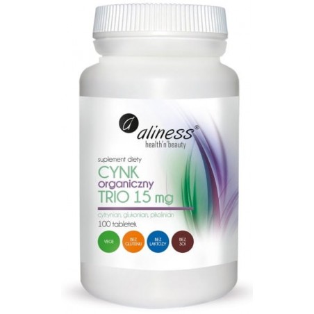 Aliness Cynk Organiczny Trio 15 mg - 100 tabletek