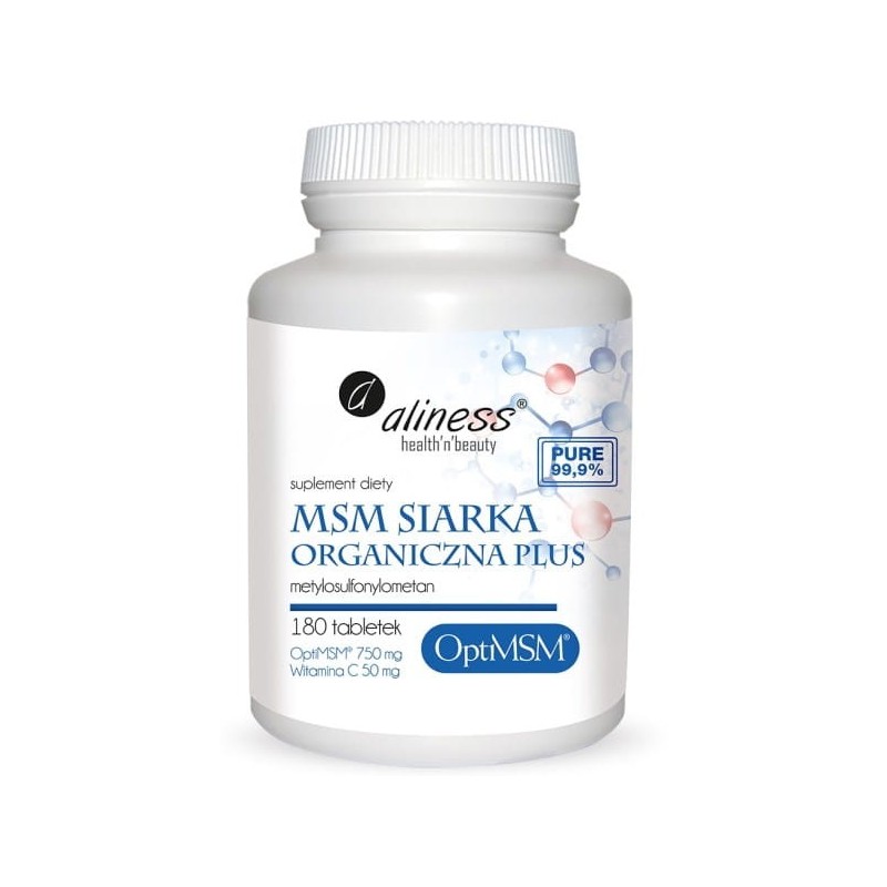 Aliness MSM Siarka Organiczna PLUS - 180 tabletek
