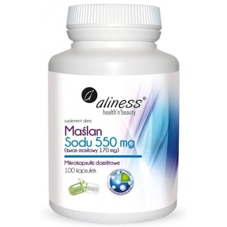 Aliness Maślan Sodu 550 mg - 100 kapsułek