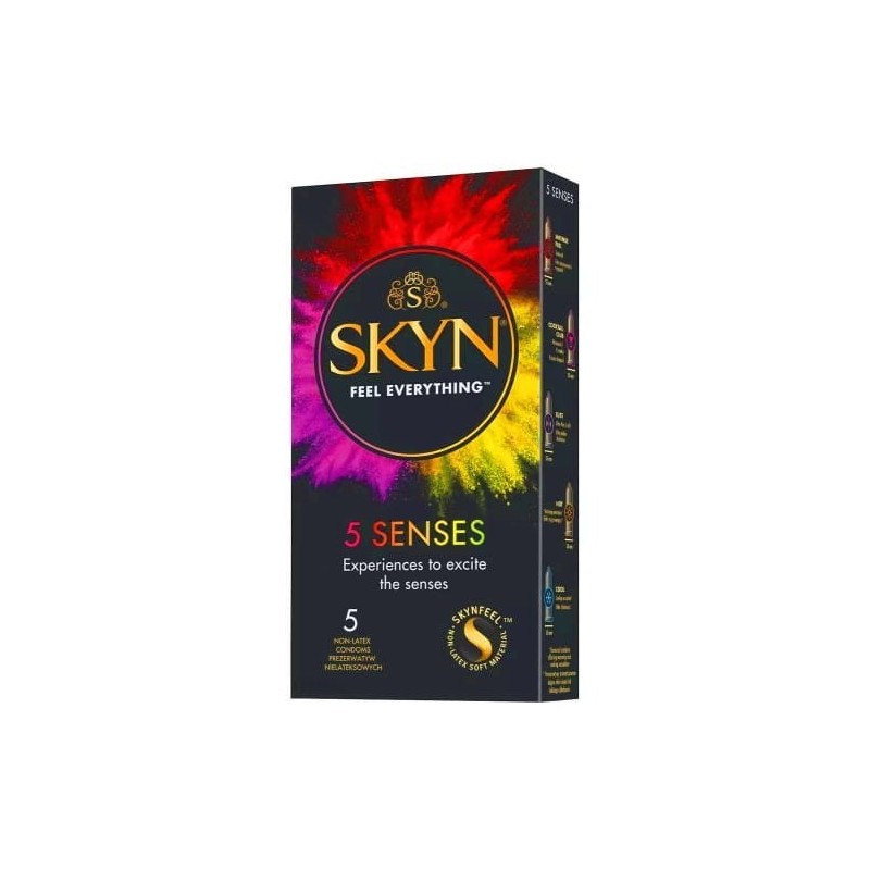SKYN Senses 5 szt. - prezerwatywy nielateksowe mix