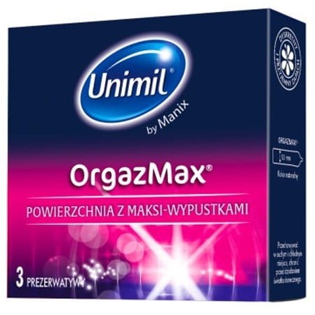 Unimil OrgazMax 3 szt. - prezerwatywy z wypustkami