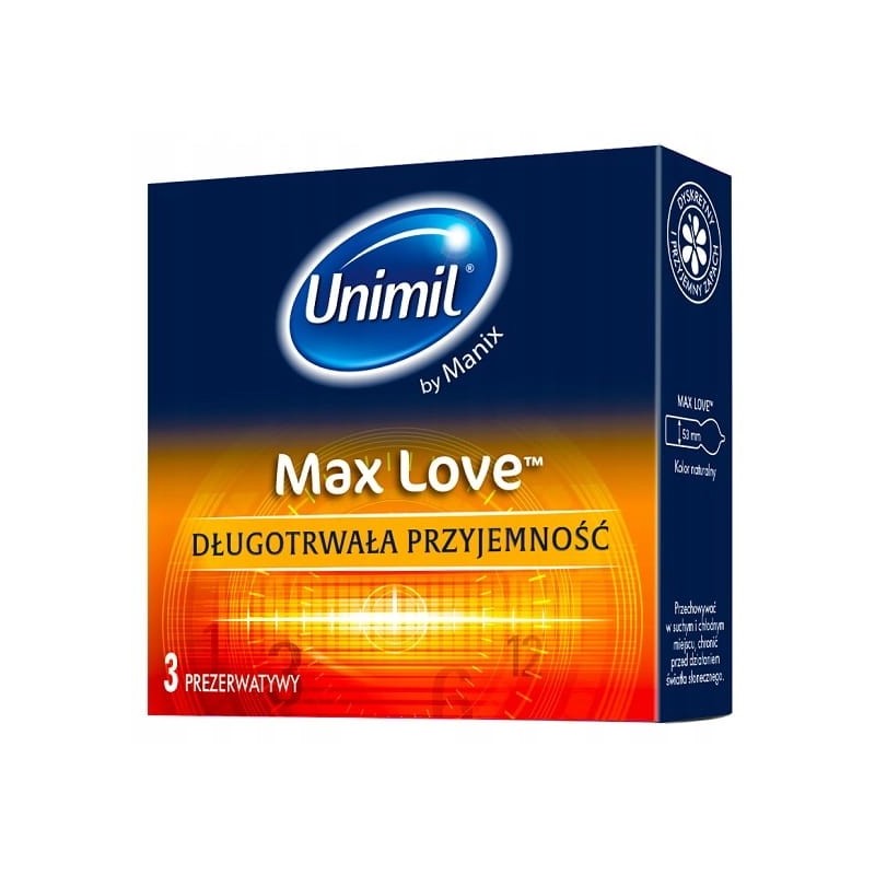 Unimil Max Love 3 szt. - prezerwatywy opóźniające