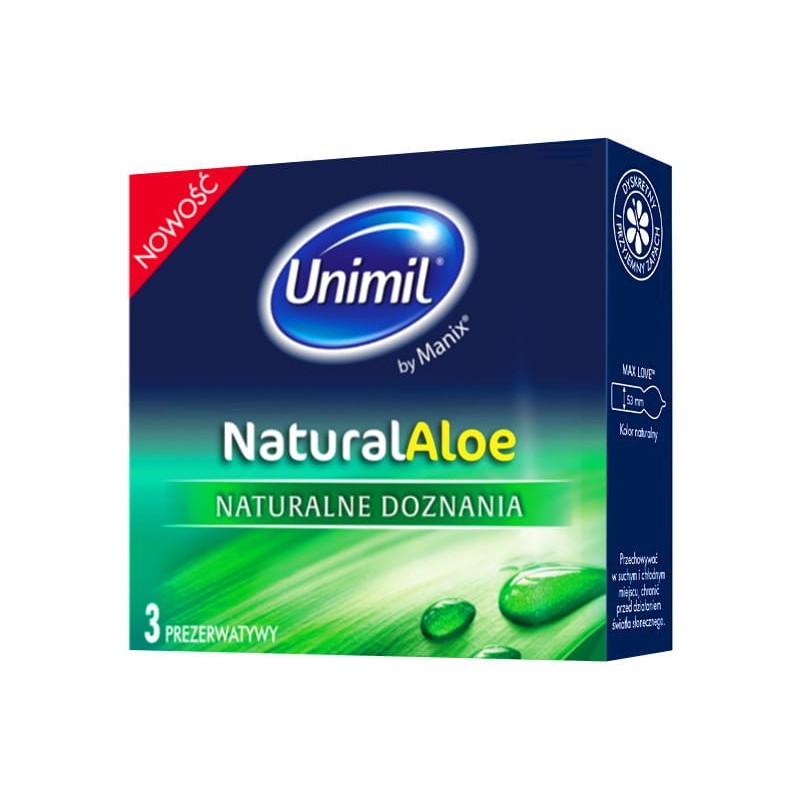 Unimil Natural Aloe 3 szt. - prezerwatywy