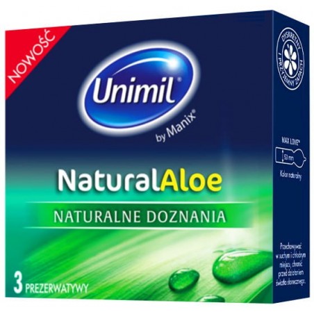Unimil Natural Aloe 3 szt. - prezerwatywy