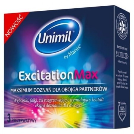 Unimil Excitation Max 3 szt. - prezerwatywy