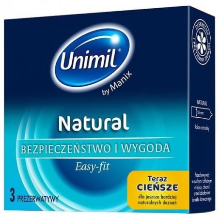 Unimil Natural 3 szt. - prezerwatywy klasyczne