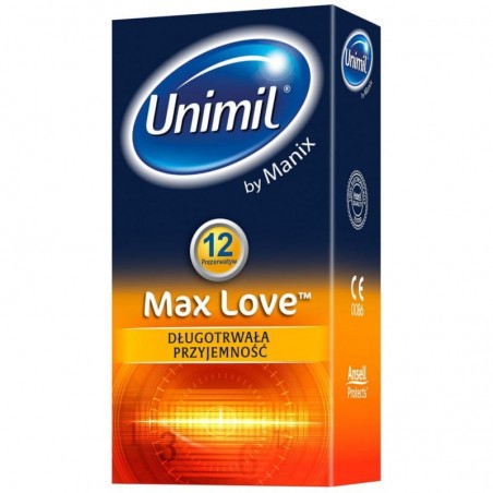 Unimil Max Love 12 szt. - prezerwatywy opóźniające