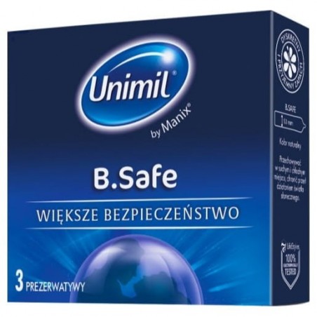 Unimil B.Safe 3 szt. - prezerwatywy