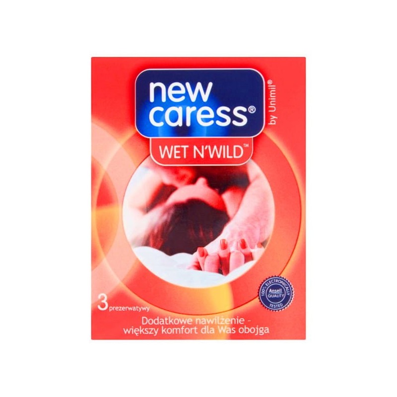 New Caress Wet N Wild 3 szt. - prezerwatywy