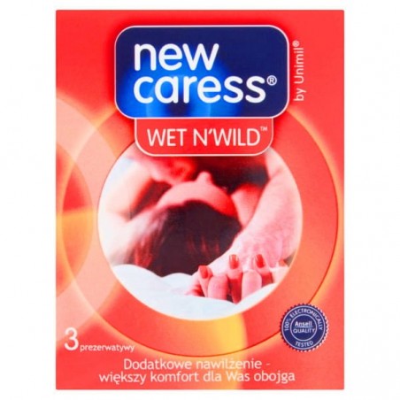 New Caress Wet N Wild 3 szt. - prezerwatywy