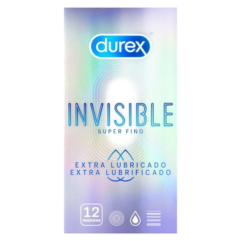 Durex Invisible Nawilżane 12 szt. - prezerwatywy